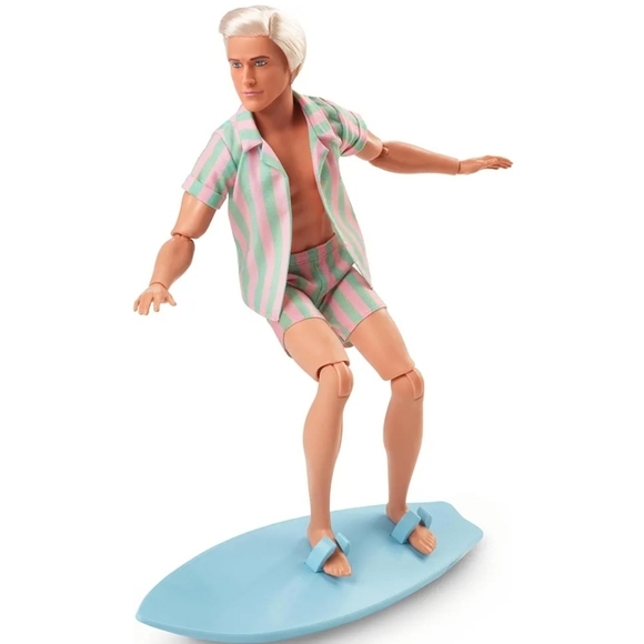 NRFB Mattel, Barbie The Movie Ken Surfing Doll (Ryan Gosling face Mold), NWT NIB - Picture 3 of 15